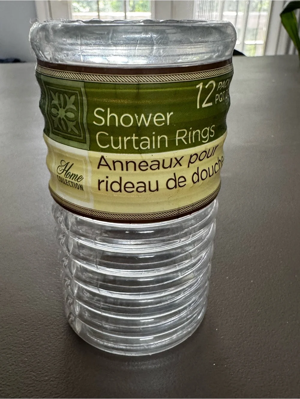 Home Collection Clear Shower Curtain Rings - Transparent (12 Pack)